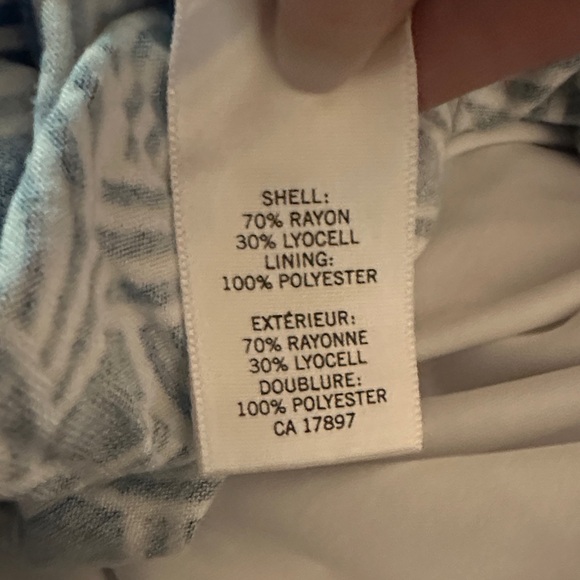 Banana Republic Blue and White Geometric Midi Dress - Picture 6 of 6